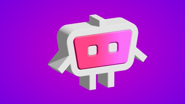 A 3D render of a robot character